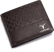 [MAWESHI] Mens RFID Blocking Soft and Slim Genuine Leather Bi-fold Wallets for Men with Coin Pocket and Multiple Card Holder Slots - Handcrafted with Full Grain Leather | 4.5 inches, Casual (Brown B)