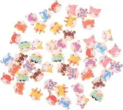 50pcs DIY Accessories Charms Nail Art Funky Glitter Gel Nail Polish Mini Dip Press Stickers Pink Bubble Nails Fake Decor Accessories for Manicure Charm Nail Accessories Resin