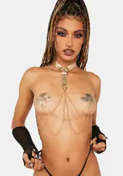 [Neva Nude] Golden Goddess Reusable Chain Pasties
