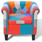 Lounge Sofa Armchair Patchwork Fabric Chair Plywood Frame High Quality Foam
