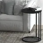 Marble Side Table C Shaped Couch Laptop Coffee Table Slide Under Sofa Bed Indoor