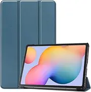 [LANHOMEX] Case for Samsung Galaxy Tab S6 Lite 10.4 inch 2022/2020 (SM P610/P615/P613/P619), PU Leather，Triple fold Bracket Function,Galaxy Tab S6 Lite case Cover，Impact Resistance.(Dark Green)