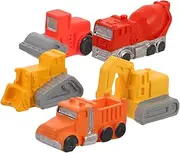 Totority 5pc Engineering Toy Set Mini Construction Vehicles Excavators for DIY Landscape Dec