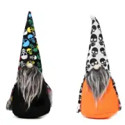 Halloween Witch with Skull Cloak Hat Gnomes for Dwarf TableDecoration