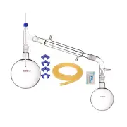 2000ml,Glass Distillation Apparatus,24/29,Laboratory Glassware Kit,2L Unit