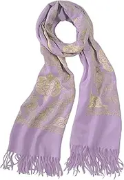 [YUHEXM] Women's Embroidered Oversize Tassel Shawl Scarf