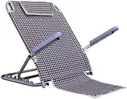 Adjustable Back Rest Change Angle of Backrest Lightweight Folding Stainless Steel Removable Non-Slip Armrest Disability Bed Back Support