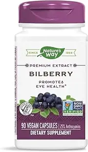 Nature's Way Bilberry Standardized Extract Veg Capsules 90 Ea (Pack Of 3)