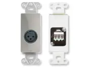 RDL DS-XLR3F XLR 3-pin Female Jack on Decora Plate