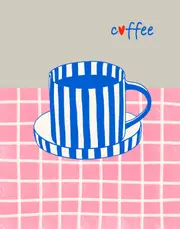 [Namly Design] Poster - Blue Coffee Cup