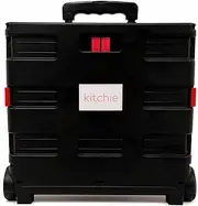 Foldable Shopping Cart - Portable Collapsible Wheeled Folding Trolley Crate