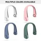 A (Neck Fan-Green)Hanging Neck Fan Portable Lazy Leafless Hanging Neck Fan