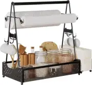 Griddle Caddy, BBQ Grill Caddy with Paper Towel Holder, Outdoor Kitchen