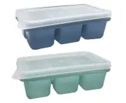 Ice Cube Trays - Square Ice Cube for Chilling Whiskey Wine Cocktail Beverages Juice - Green + blue