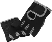 Abaodam 1Pair Non Slip Half Finger Yoga Gloves Lightweight Breathable Training Gloves for High Intensity Workouts Cycling and Fitness Activities Grey