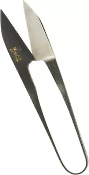 Kotobuki Traditional Japanese Thread Scissors, Black Finish with Short Blade