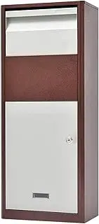 Outdoor Safe Parcel Delivery Box With Key Lock,Can Store Large Parcel Delivery Box,Rainproof Design,Shockproof And Drop-proof, Suitable For Home, Business(Brown)
