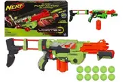 NERF Vortex Praxix With 10 Discs Ages 8+ Toy Blaster Gun Disc Fire Play Rail Fun