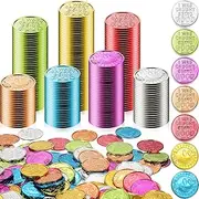 Zubebe 800 Pieces Plastic Coins Colorful Behavior Tokens I was Caught Being Good Incentive Fake Coins Smile Face Kindness Coins for Kids Reward Play Counting Activities Party Favors, 7 Colors