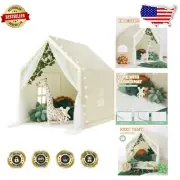 Magical Kids Tent with Star Lights & Mat - Cozy Playhouse Gift for Girls