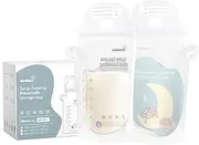 GROWNSY Breastmilk Storage Bags, 6oz Temp-Sensing Milk Storing Bag for Breastfeeding, Presterilized, Hygienically Doubled-Sealed
