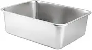 Cat Metal Kitten Litter Pan Rounded Corners Lightweight Smooth Edge Scratchproof Rustproof Top Open Kitten Toilet, 40x30x10cm
