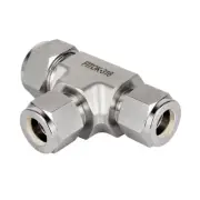 FITOK 316 SS 1/2" x 3/8" x 3/8" Tube OD Compression Fitting Reducing Union Tee