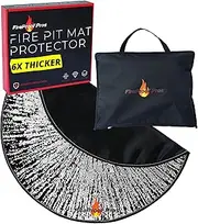 40 Inch Inferno Black Pattern Fire Pit mat. Decorative Heat and Ember Resistant Splatter Pattern Color Design. Fireproof mat for Protecting Wood Deck, Concrete, trex, Vinyl, and Grass.