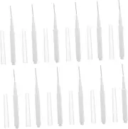 EXQUIMEUBLE 12pcs Water Bottle Brush Cleaner Toothpicks Brush Toothbrushes for Jewelry Cleaner Brush Reach Toothbrush Cleaning Tools Floss Picks White Plastic
