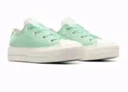 Converse Shoes Women Sz 7.5 Aloe Chuck Taylor All Star Lift Platform Matte Satin