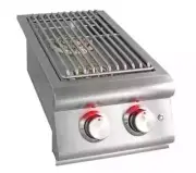Blaze LTE Built-In BBQ Stainless Steel NaturL Gas Double Side Burner with Lid