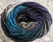 Noro Kureyon #463 Kahoku Navy Charcoal Aqua Silver Etc 100% Wool 50g