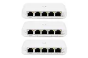 3PK Ubiquiti UniFi USW Flex Mini 5 Port Gigabit Managed Switch w PoE Input