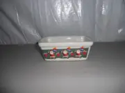Bed Bath And Beyond Ceramic Bread Mini Pan Christmas Santas NEW