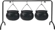 Witch Cauldron - Portable Cauldron Style Candy Bowl, Black Cauldron on Stand | Spooky Party Decoration Candy Holder for Home Decoration and Table Decoration