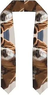 [EdWal] Basset Hound print Graduation Stole and Sash Class for Unisex Adult Honor Stole Honor Stole of 2025