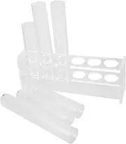Gatuida 1Set Clear Glass Plant Propagation Station with Stand Hydroponic Test Tubes for Indoor Plants Minimalist Desk Decor for Plant Starter and Terrarium Display