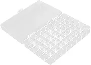 Veemoon Clear Acrylic Organizer Box Compartment Craft Storage for Beads Art Supplies Fishing Tackle Office Stationery Easy to Clean Transparent Container