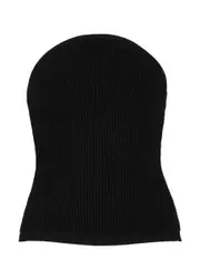 Khaite Jericho Ribbed-knit Bandeau top - Black - L (UK14 / L) L (UK14 / L)