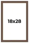18x28 Frame Brown Barnwood Picture Frame Photo Frame UV Acrylic, Acid Free