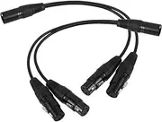 MUELODSIC 2pcs Microphone Extension XLR Cable Male to Female Balanced Audio Mixer Cord Durable Noise Reduction Splitter for Guitars Mixers and Speakers Versatile Connection
