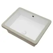 Unbranded Bathroom Sink 20"Lx15.5"Wx6.5"D Undermount Rectangular White Ceramic