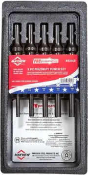 Mayhew Tools 32040 Pneumatic Pin/Drift Punch Set, 5-Piece