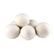 6Pcs 7cm Wool Dryer Balls Laundry Cleaning Ball Clothes Natural Fabric Softener