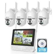 ANRAN 5MP Camera Security System 12'' NVR 2TB Auto Tracking 2-Way Audio IR