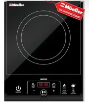 RapidTherm Portable Induction Cooktop, 1800W, 8 Temp Levels, LED Display