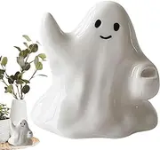 Ghost Figurine, Cute Ghost Decoration, Small Scary Ghost Figurines, Halloween Ghost Ceramic Statue for Indoor Desktop