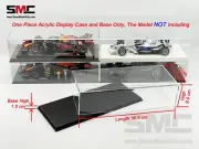 Premium Acrylic Display Cover Show Case w Carbon Fiber Style Base for 1:18 Model