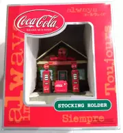 Coca Cola Company Christmas Stocking Holder Kringle’s Gas Station NIB (G)