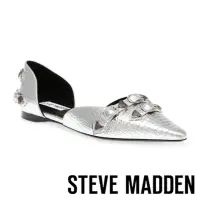 在飛比找momo購物網優惠-【STEVE MADDEN】DALIA 鉚釘尖頭平底鞋(銀色